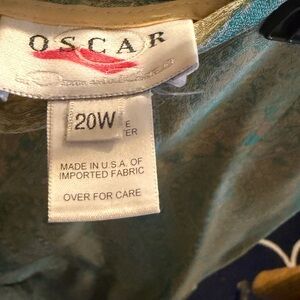 Oscar Teal Patterned pants